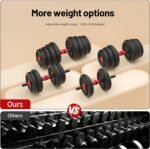 Adjustable Dumbbell, 20/30/40/60/80lbs Dumbbells Set, 4-in-1 Free Weights for Women/Men Workout Equipment Used as Barbell/Kettlebells/Push up Stand for Home Gym - Image 4