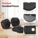 Adjustable Dumbbell, 20/30/40/60/80lbs Dumbbells Set, 4-in-1 Free Weights for Women/Men Workout Equipment Used as Barbell/Kettlebells/Push up Stand for Home Gym - Image 5