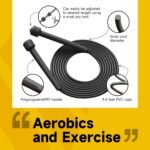 10 Pack Adjustable Jump Rope for Fitness and Exercise-PVC Skipping Rope for Men,Women and Kids-Tangle-Free for Keeping Fit, Training, Workout - Image 5
