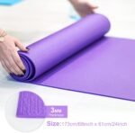 Funtery 16 Pack 3 mm Thick Yoga Mat Exercise Workout Mat Non Slip Fitness Pad for Women Gym Home Yoga Pilates - Image 3