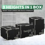 Yes4All 3 in 1 Non-Slip Wooden Plyo Box, Step Up Box for Workout, Plyometric Jump Box for Skipping, Jumping, Lunges, Squats, Dips - Image 4