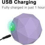 Vibrating Massage Ball with Heat - Portable Physical Therapy for Muscle Relief Up to 120 ¨H Heating Temperature for Myofascial Release and Trigger Point Treatment Mini Size Massage Ball -Purple - Image 5