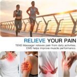 MegaWise EMS TENS Unit, 24 Modes with 14 Premium Pads, Dual Channel Muscle Stimulator for Back Pain Relief Therapy, Home Use, Ideal Gift for Mum and Dad - Image 6