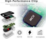 ESPOO Pulse Oximeter, Oxygen Monitor Fingertip with 2 AAA Batteries&Lanyard (White&Black) - Image 4