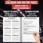 The Lift Log Workout Journal & Bookmark – 6 Month Undated Fitness Journal - Assist in Weight Loss & Weight Lifting Goals - A Workout Log Book, Daily Journal for Your Home Gym & Any Work Out - Image 5