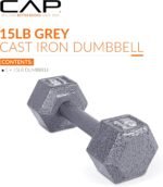 CAP Barbell Cast Iron Hex Dumbbell | Multiple Options - Image 3