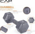 CAP Barbell Cast Iron Hex Dumbbell | Multiple Options - Image 4