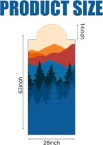 4 Packs 63 x 31.5 Polyester Nylon Mountain Forest Landscape Print Car Seat Towel Covers, Beach Towel, with 9.84'' Radius Hood for Beach, Camping and Dog Pet Workout Outdoor Sport Activities - Image 3