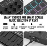M-VAVE 25 Key USB MIDI Keyboard Controller With 8 Backlit Drum Pads, Bluetooth Semi Weighted Professional dynamic keybed 8 Knobs and Music Production,Software Included (Black) - Image 4