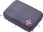 Portable Pill Organizer - Slim Pill Box for Purse or Travel, Compact Pill Case(6 Compartment,Gray) - Image 5