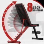 Weight Bench Press, Adjustable Workout Benches for Home Gym Dumbbell Exercise, 880 LB Stable Incline Decline Bench for Full Body Workout, 2 Sec Fast Folding Strength Training Sit up Bench - Image 3