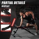 Weight Bench Press, Adjustable Workout Benches for Home Gym Dumbbell Exercise, 880 LB Stable Incline Decline Bench for Full Body Workout, 2 Sec Fast Folding Strength Training Sit up Bench - Image 5