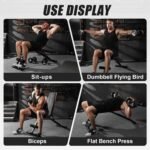 Weight Bench Press, Adjustable Workout Benches for Home Gym Dumbbell Exercise, 880 LB Stable Incline Decline Bench for Full Body Workout, 2 Sec Fast Folding Strength Training Sit up Bench - Image 6
