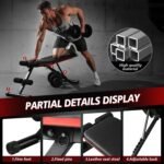 Weight Bench Press, Adjustable Workout Bench for Home Gym, Incline Decline Strength Training - Image 4
