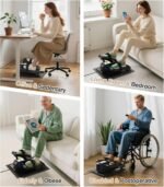 Under Desk Elliptical Machine,Ellipse Leg Exerciser Electric with Remoter,12 Manual Adjustable Speed and 3 Automatic Speed,Portable Seated Pedal Exerciser for Seniors,Adults,Home,Office - Image 6