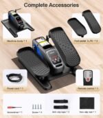 Under Desk Elliptical Machine,Ellipse Leg Exerciser Electric with Remoter,12 Manual Adjustable Speed and 3 Automatic Speed,Portable Seated Pedal Exerciser for Seniors,Adults,Home,Office - Image 7