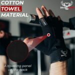 BEAST RAGE Workout Gloves for Men, Durable Palm Grip Gym Gloves Women Half Finger Elasticated Training Weight Lifting Strength Bodybuilding Anti Slip Cycling Gloves Exercise - Image 4