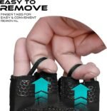 BEAST RAGE Workout Gloves for Men, Durable Palm Grip Gym Gloves Women Half Finger Elasticated Training Weight Lifting Strength Bodybuilding Anti Slip Cycling Gloves Exercise - Image 5