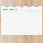 Hadigu Habit Tracker Calendar (Undated 12 Month) Colorful Motivational Design, Spiral Bound and Hanger, A4 Size (8,3"x11.7") Quality Heavy Paper, Monthly Habit Tracker Journal, Goal Tracker, Workout - Image 3