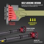 leikefitness Pull-Up Bar For Door Frame Chin Up Bar Upper Body Workout Adjustable Portable Training Pull-Up Bars Bars without Screw - Adjustable Width Locking Mechanism - Image 3