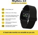Scosche Rhythm R+2.0: Advanced Waterproof & Dustproof Heart Rate Monitor Armband with ANT+ & BLE Bluetooth Smart for Accurate Workout Tracking Compatible with Smartphones, Wahoo, Peloton, NordicTrack - Image 3