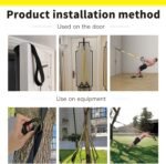 Bodyweight Resistance Training Straps, Complete Home Gym Fitness Trainer kit for Full-Body Workout, Included Door Anchor, Extension Strap, Fitness Guide - Image 4