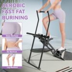 Foldable Stair Stepper Machine – AB Workout Equipment for Home Gym, Full-Body Cardio Workout Equipment with Adjustable Handlebar & Pedals - Image 4