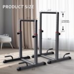 K KiNGKANG Dip Bar Station Set, 9 Level Adjustable, 1200lbs Heave Duty Dip Station for Full Body Workout Fitness,Functional Parallettes Bars - Image 4