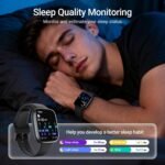 Fitpolo Smart Watch, 1.85" AMOLED Fitness Tracker with Bluetooth Call, Heart Rate/Sleep/SPO₂ Monitor, 100+ Sports Modes, 3ATM Waterproof Smartwatch for Android/iPhone/Samsung, Includes 2 Bands - Image 6