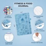 Clever Fox Fitness & Food Journal – Nutrition & Workout Planner for Women & Men – Diet & Gym Exercise Log Book with Calendars, Diet & Training Trackers - Undated, A5 Size, Hardcover (Light Blue) - Image 3