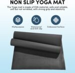10 Pack Yoga Mats Bulk, 68'' x 24'' x 4mm Thick Black Yoga Mats for Kids and Adults, Anti-Slip Tear-Resistant Exercise Mat for Fitness Stretching Home Workout Gym and Studio - Image 4