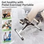 Under Desk Bike Pedal Exerciser Folding Arm Bike with LCD Display Adjustable Resistance Foldable Mini Exercise Bike Machine for Office Home with Suction Cups Anti-Slip - Image 5