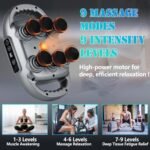 6 Head Massage Gun Deep Tissue with 9 Levels & 9 Modes, Electric Massager Tool for Legs, Arms, Waist, Back, Buttocks - Full Body Muscle Pain Relief, Ideal Gifts for Women, Men, Mom, and Dad - Image 3