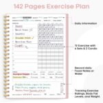 Fitness Workout Journal for Women & Men, A5(5.5" x 8.2") Workout Log Book Planner for Tracking, Progress, and Achieving Your Wellness Goals-Pink - Image 3