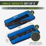 ProsourceFit Ankle/Wrist and Arm/Leg Weights Set of 2, Adjustable Strap 1 lb-5 lb, Adjustable Weight 15 lb, 10 lb, 7 lb for Men and Women - Image 3
