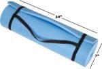 Thick Yoga Mat - Double Sided 1/2-Inch Workout Mat - 72x24-Inch Exercise Mat for Home Gym Fitness or Pilates with Carrying Strap by Wakeman - Image 6