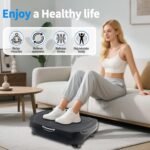 Homesy Vibration Plate Exercise Machine, Vibrating Plate for Lymphatic Drainage, Full Body Shake Platform Board for Home Fitness and Fat Burning, Sport Gym Equipment for Women Men - Image 5