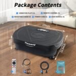 Homesy Vibration Plate Exercise Machine, Vibrating Plate for Lymphatic Drainage, Full Body Shake Platform Board for Home Fitness and Fat Burning, Sport Gym Equipment for Women Men - Image 7