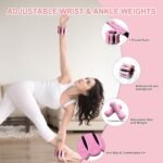 Pilates Equipment Kit for Home Workout, Pilates Ring and Ball Set with Adjustable Ankle Wrist Weights, Resistance Bands, Tape Measure, Bag, Pilates Essentials Accessories for Women Yoga - Image 5