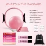 Pilates Equipment Kit for Home Workout, Pilates Ring and Ball Set with Adjustable Ankle Wrist Weights, Resistance Bands, Tape Measure, Bag, Pilates Essentials Accessories for Women Yoga - Image 8