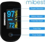 CHOICEMMED Black Dual Color OLED Finger Pulse Oximeter - Blood Oxygen Saturation Monitor with Color OLED Screen Display and Included Batteries - O2 Saturation Monitor - Image 5