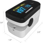 CHOICEMMED Black Dual Color OLED Finger Pulse Oximeter - Blood Oxygen Saturation Monitor with Color OLED Screen Display and Included Batteries - O2 Saturation Monitor - Image 8