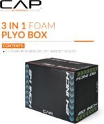 CAP Barbell 3-in-1 Foam Plyometric Jump Box – Adjustable Heights for Home Gym, HIIT, Step-Ups, Agility Drills & Strength Training - Image 3