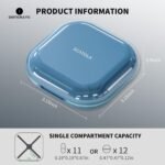 Small Pill Case, Travel Pill Organizer, Small Pill Box, Pill Container for Purse 4 Compartments, Daily Compact Travel Medicine Holder for Vitamins Medication (Blue) - Image 5