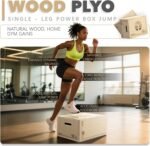 Plyo Box - 3-in-1 Wood Plyometric Jump Platform (16"x12"x8") for Home Gym Training - Ideal for Jumps, Squats & Conditioning-1 Piece - Image 3