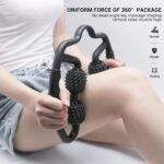 4 Wheels Foam Roller Muscle Massager for Leg Neck Hand Arm,Trigger Point Muscle Relax Massager Indoor Sports Yoga Bodybuilding Equipment (Black) - Image 4