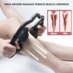 4 Wheels Foam Roller Muscle Massager for Leg Neck Hand Arm,Trigger Point Muscle Relax Massager Indoor Sports Yoga Bodybuilding Equipment (Black) - Image 6