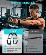 Twister Arm Trainer, Adjustable 5 Resistance Levels (40-130 lbs) Chest & Arm Workout Equipment for Men & Women, Ergonomic Home Gym Strength Trainer with Anti-Slip Handles & Carry Bag - Image 7