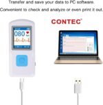 CONTEC Portable ECG/EKG Monitor PC Software Electrocardiogram Bluetooth Heart Rate Beat LCD Monitor PM10 - Image 3