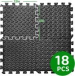 3x6 Feet Interlocking Foam Floor Mats (18-Pack) - 0.47"（12mm Thick Gym Mats for Home Workouts, Exercise & Play - Puzzle Tiles for Home Gym, Yoga, Kids Area. - Image 3